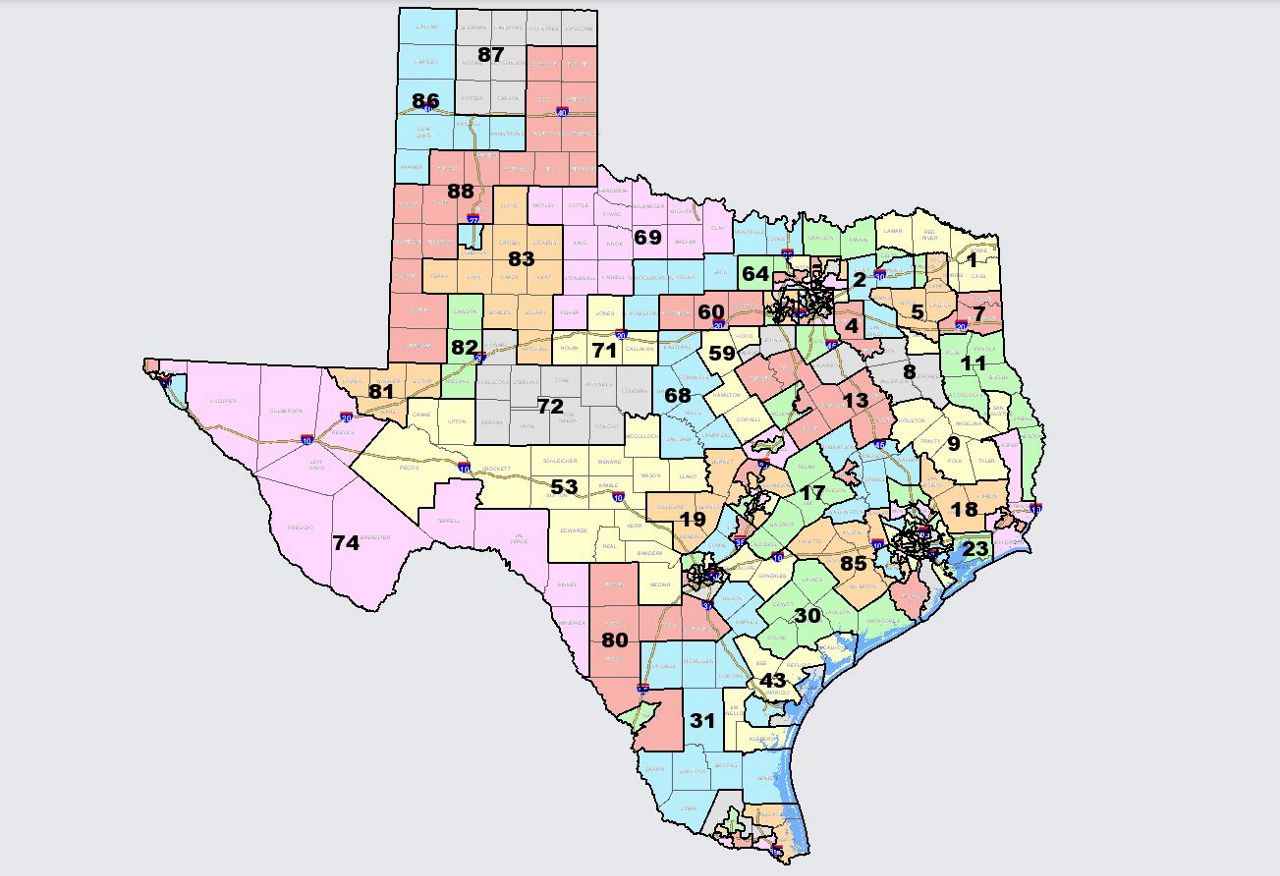 Map Of Texas State House Districts Allene Madelina 0645